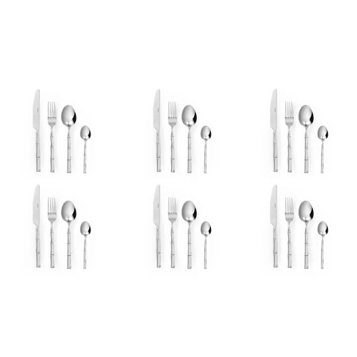 24-Piece Bamboo Steel Cutlery Set for wholesale on Faire3