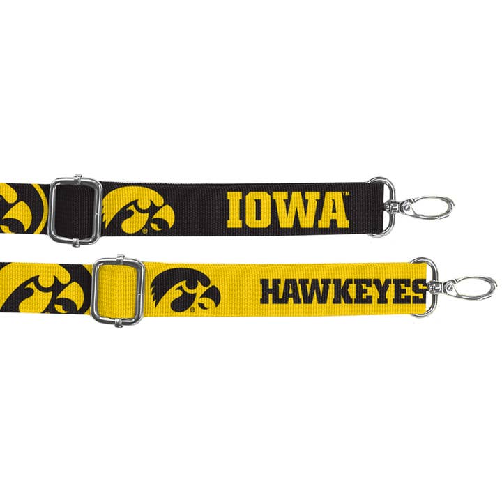 Little Earth Productions - Wholesale Crossbody Bag - Women's - NCAA Iowa Hawkeyes Clear Pattern Strap Bag