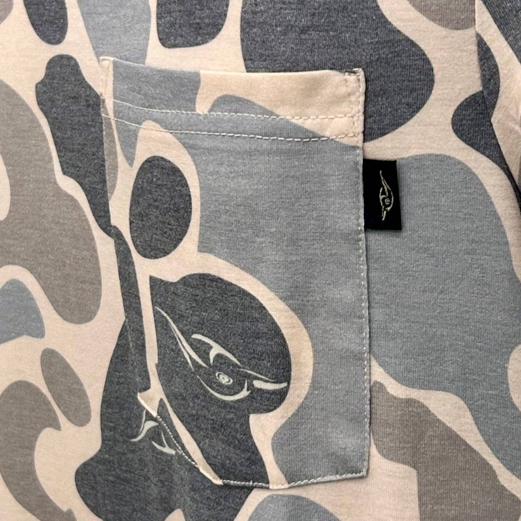 American Flyway Waterfowl – Engroshandel T-shirt – til mænd – AFW Vintage Camo Hardwoods0