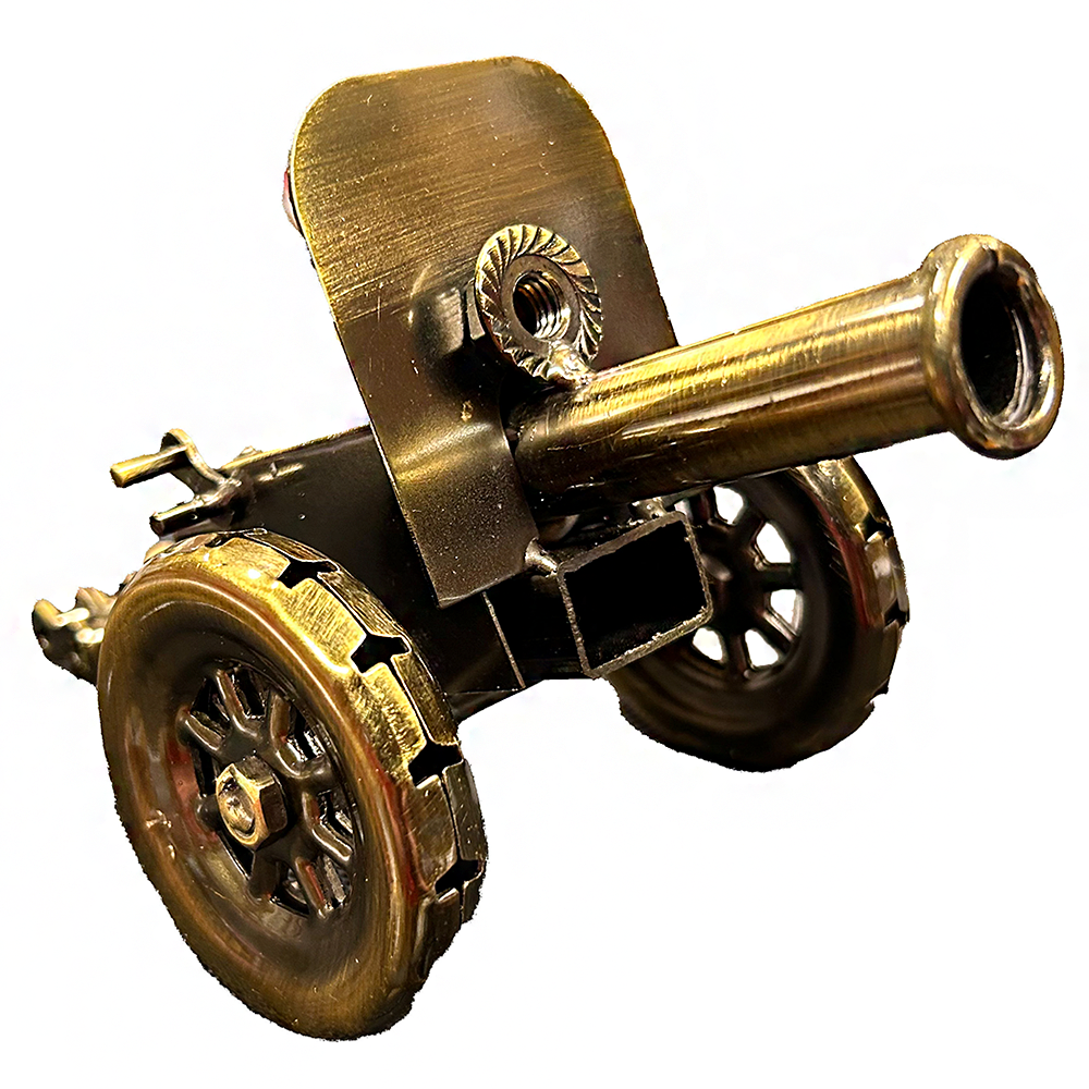 Texas Toy Distribution - Wholesale Decorative Tabletop Object - Howitzer Military Metal Decorative Model1