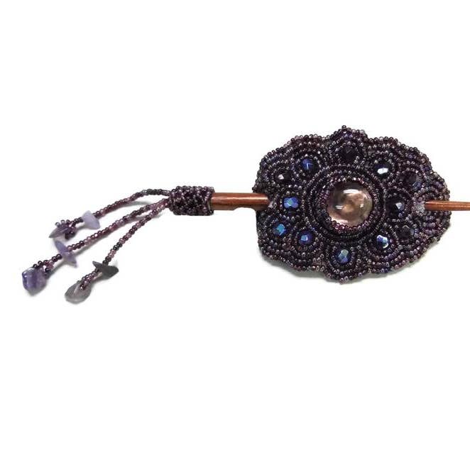 Lumily - Wholesale Barrette - Women's - Michelle Seed Bead Barrette (Assorted) - Guatemala5