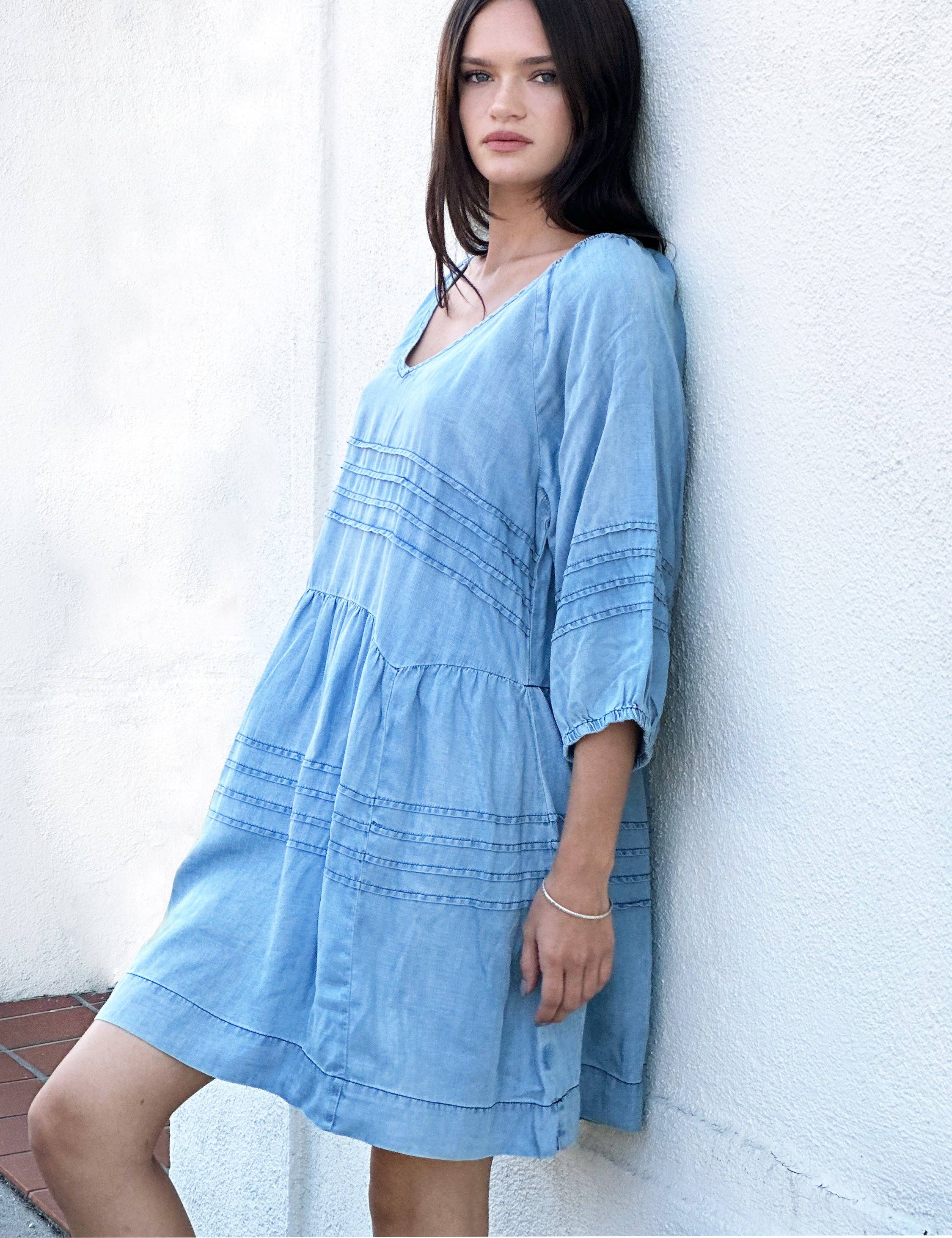 Denim Farmers Market Dress for wholesale on Faire1