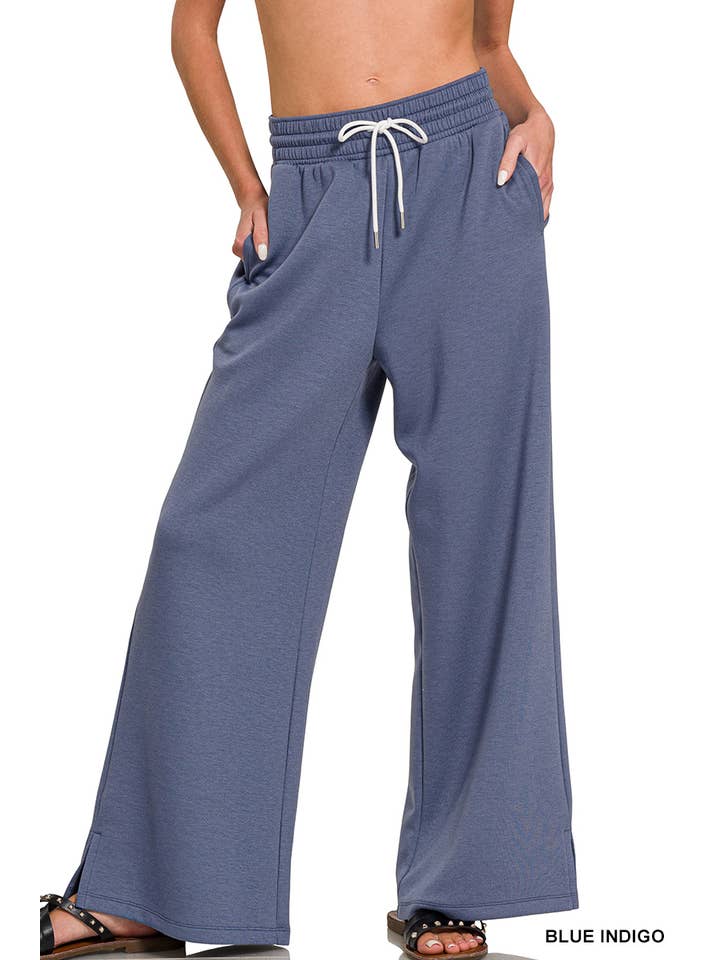 42POPS - Wholesale Pants - Women's - '...._ Scuba Flowy Drawstring Pants w/ pockets
