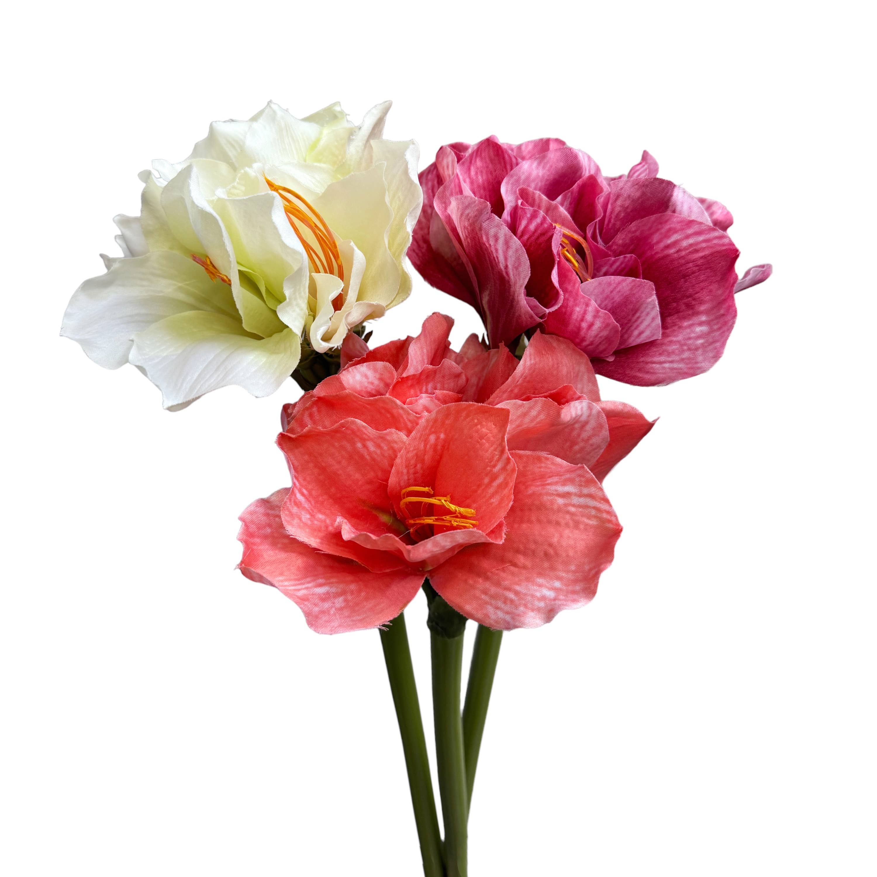 Sun Decorer - Wholesale Artificial Flowers - Elegant Artificial Amaryllis Duo, 23" with Flexible Stems4