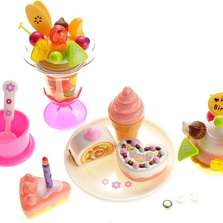 Play Food Set With Cupcake Cakes Ice Cream & Sundae for wholesale by AZ Trading & Import (Toys, RC Toys & More)