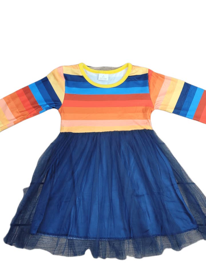 Blåstribet tutukjole for engroshandel hos Great Lakes Kids Apparel