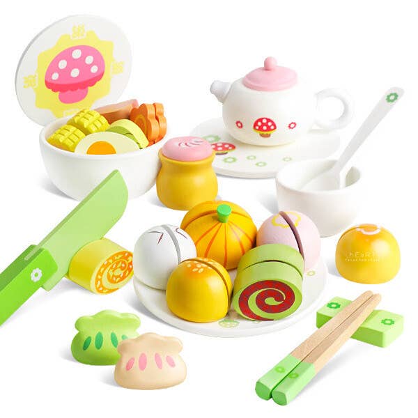 Baby Snack Time - Wholesale Toy Set - Kids - Dim Sum Tea Wooden Play Set6