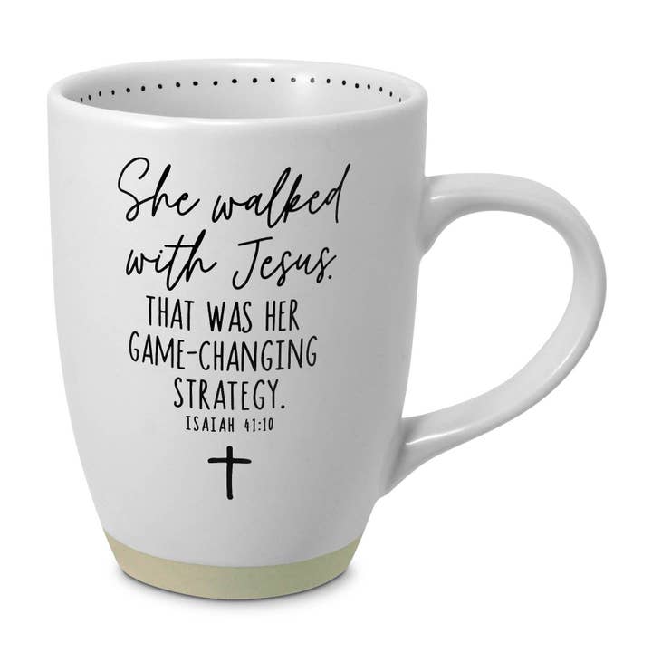 Cottage Garden - Vente Tasse à café - Tasse en céramique blanche LCP « She Walked Jesus » 500 ml1