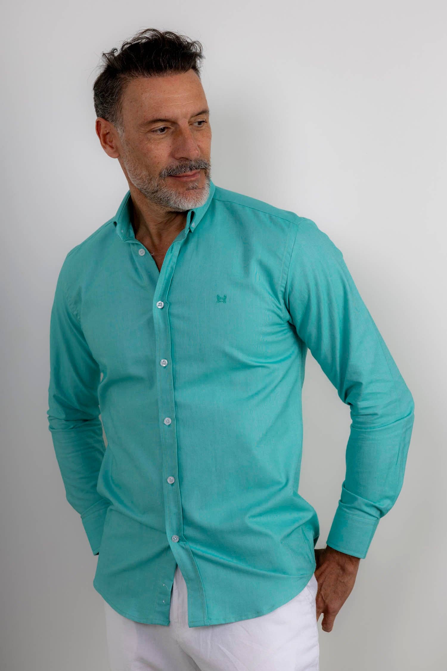 Custi Mikelo: Men's Clothing & Christmas Gifts - Vente Chemise à col boutonné – homme - Chemise Oxford Menthe | Úbeda1
