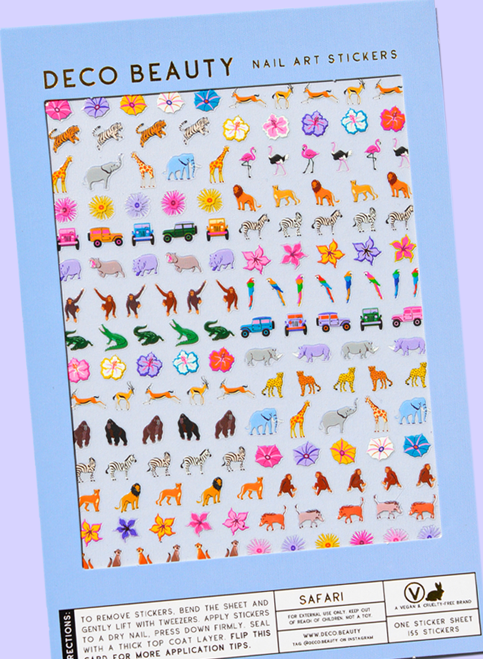 Deco Beauty - Vendita all'ingrosso Nail art/decalcomania unghie - Adesivi per Unghie - SAFARI0