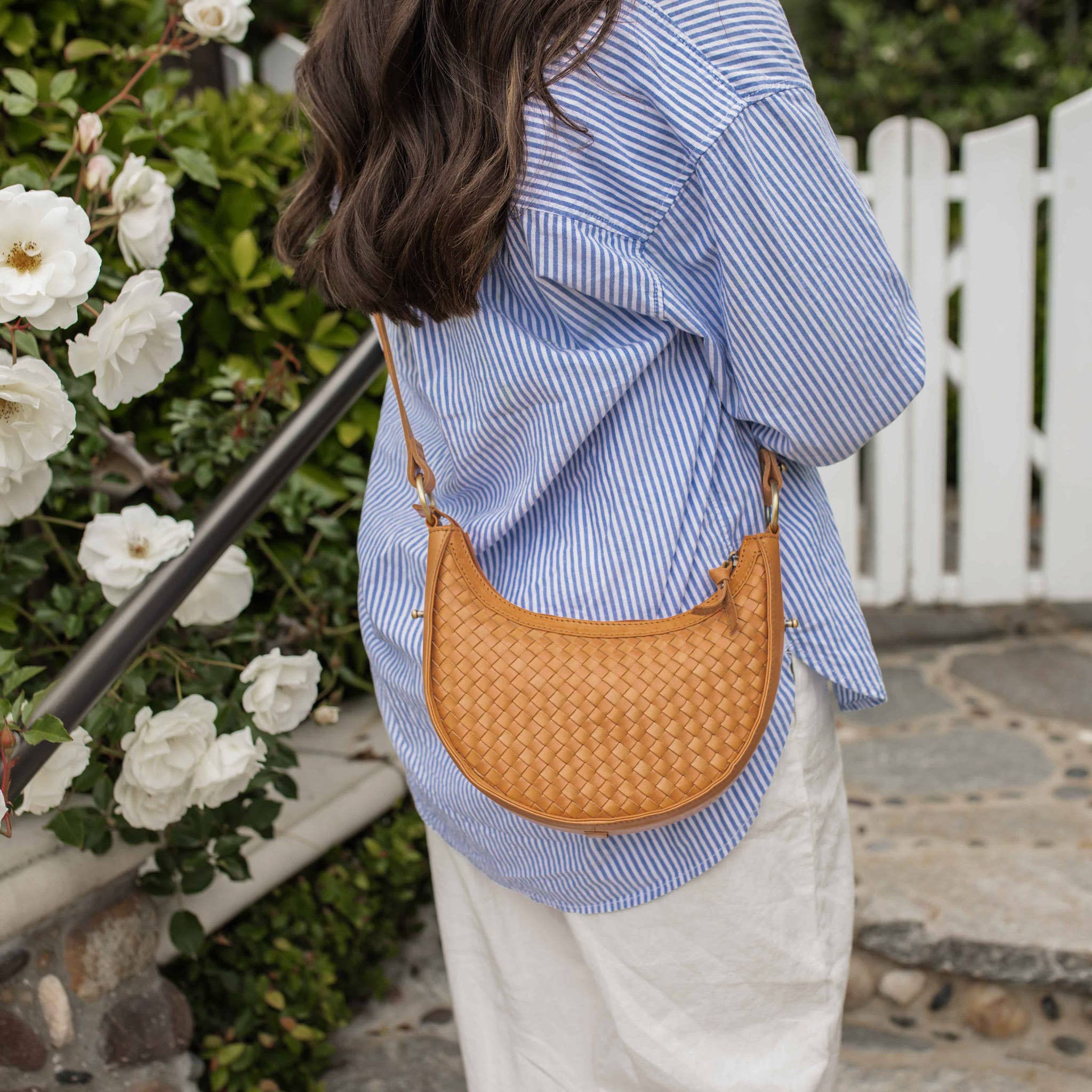 Elevate - Wholesale Crossbody Bag - Women's - Woven Priya Crossbody | 3-in-1 Leather Crossbody4