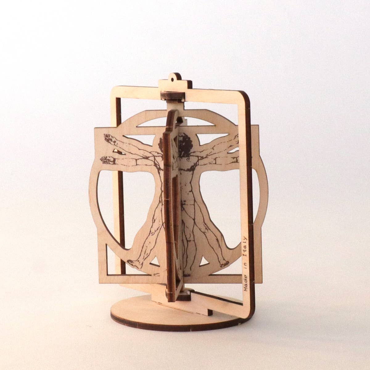 Dahimo - Wholesale DIY Craft Kit - Da Vinci Vitruvian Man on Rotating Frame - Wooden Model Kit2