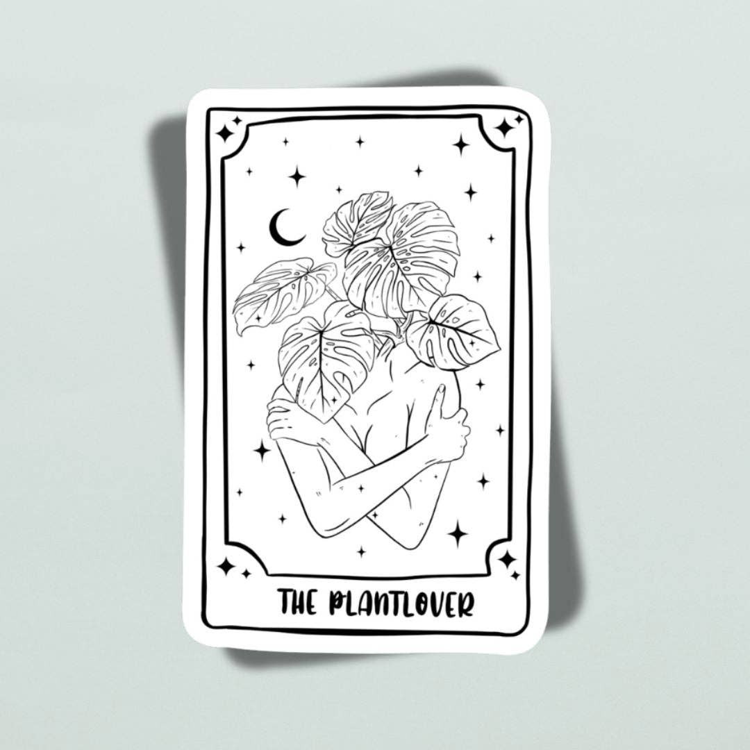 plantyintroverts - Wholesale Magnet - Fridge magnet - The Plantlover tarot card with Monstera deliciosa