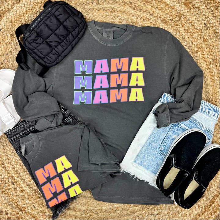 Mamma Impilata Brillante | Maglietta Grafica | Maternità Madre per la vendita all'ingrosso da parte di Knox + Nell