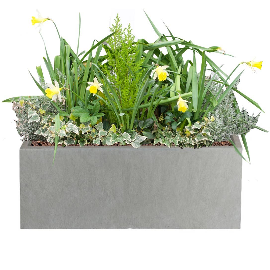 Idealist Lite Fibrestone Planters – wholesale Planter box – IDEALIST Window Box Light Concrete Planter4