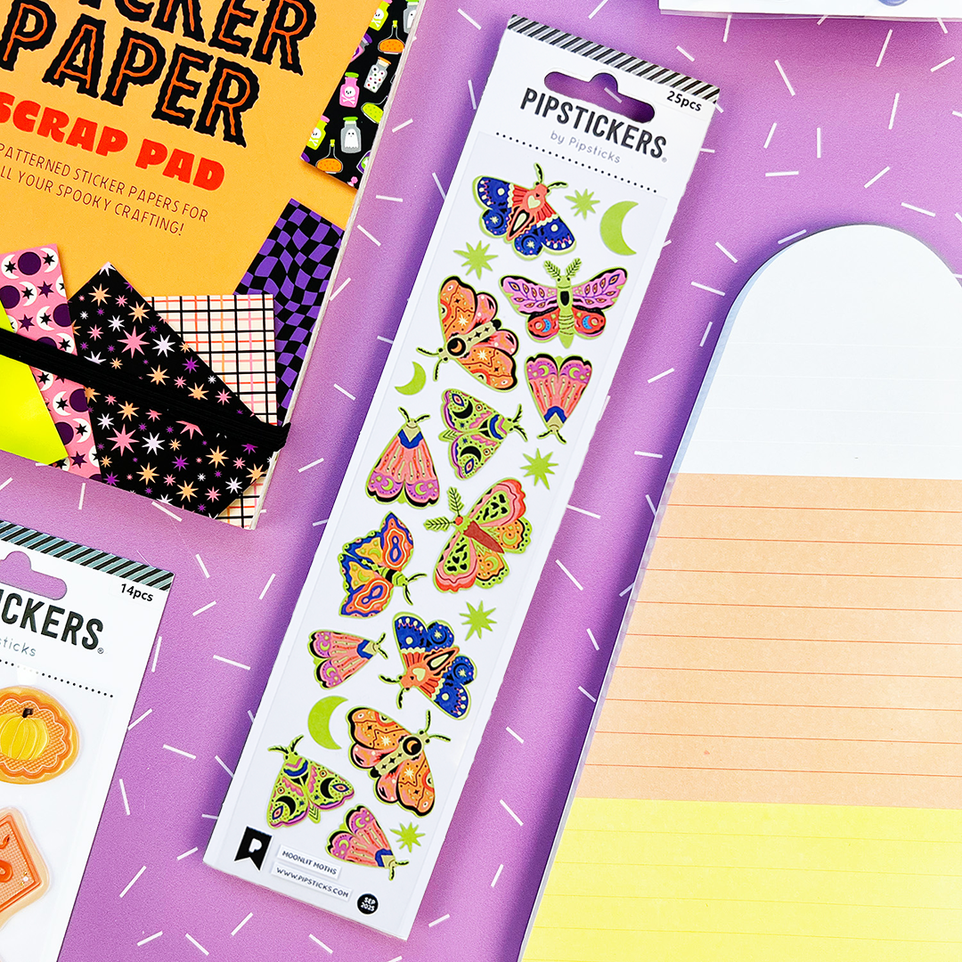 Pipsticks – Engroshandel Klistermærke – Månebelyste Møl1