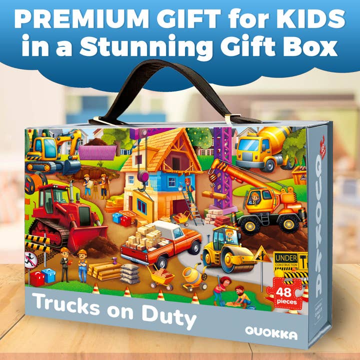 QUOKKA - Wholesale Puzzle - Kids - 2x3 FT Giant Floor Puzzles for Kids | Construction