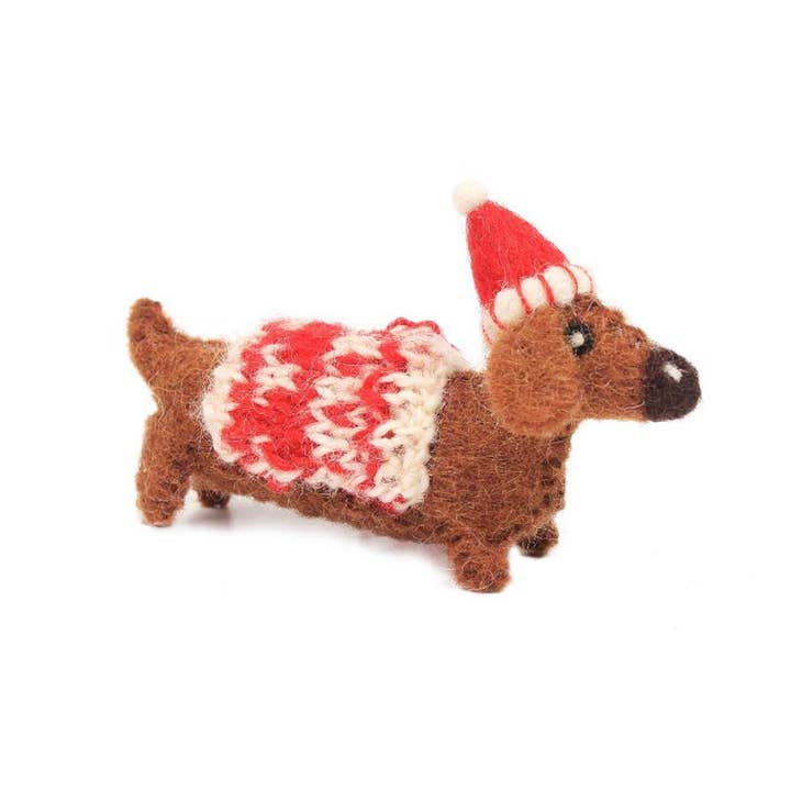 Ethical Global - Wholesale Ornament - Cat, Dog Felt Wool Ornaments Fair-Trade