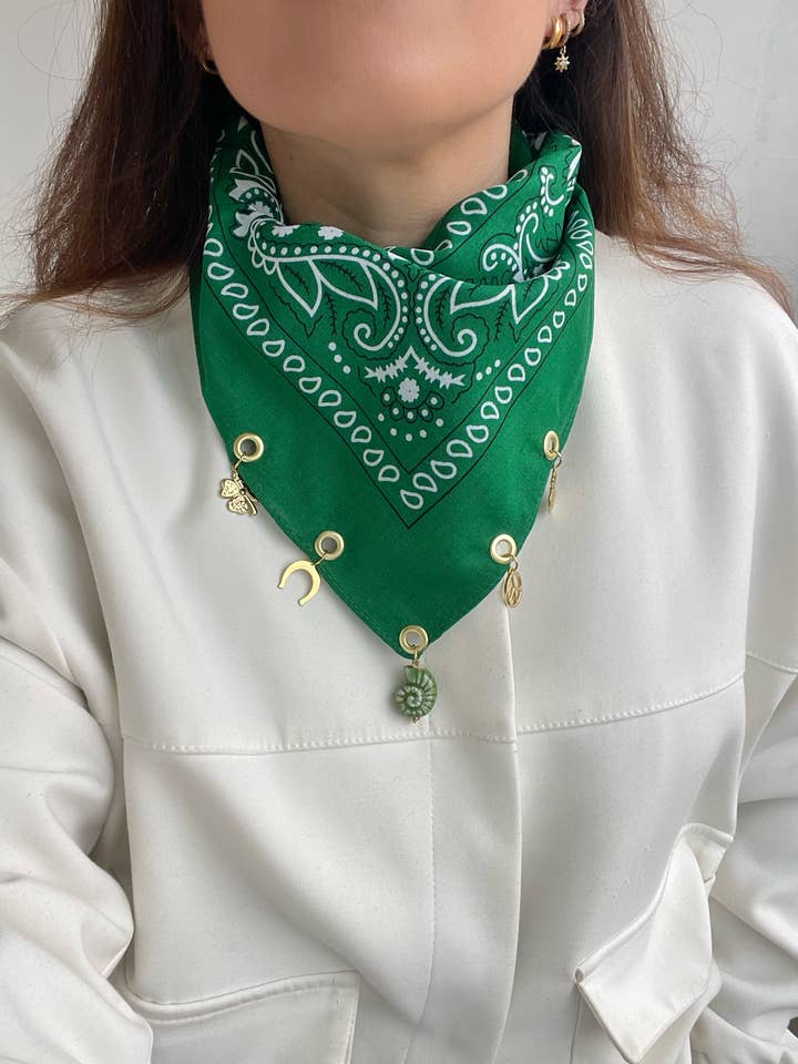 BANDANA JUWEEL GROEN voor wholesale door Liviana Lisbon