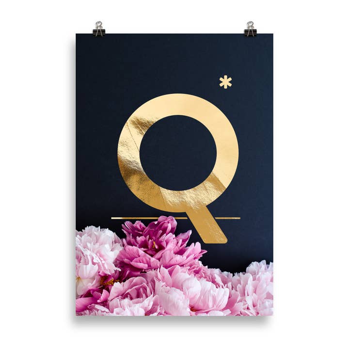 Pioenen ABC | letter Q voor wholesale door HEARTMADE Prints