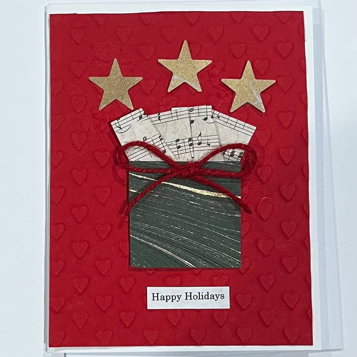 Christmas Card Three Stars Gift for wholesale by Marie's Paperie