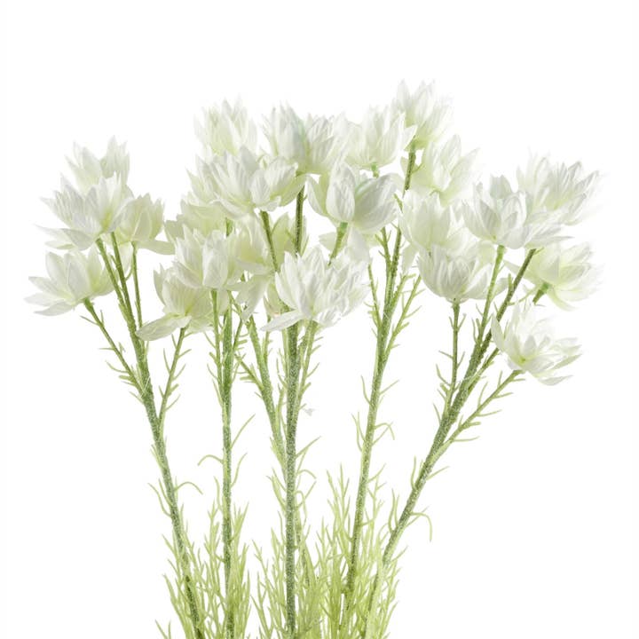Pack 6x Artificial Flowers White Starflower Stem for wholesale by Leaf Design UK LTD