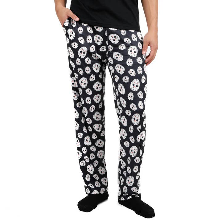 FRIDAY THE 13TH Jason Mask AOP Sleep Pajama Pants for wholesale by Bioworld Merchandising