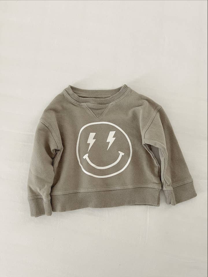 Chandail à capuchon Rockstar Smiley - Stormy pour la vente par Little Babe Designs