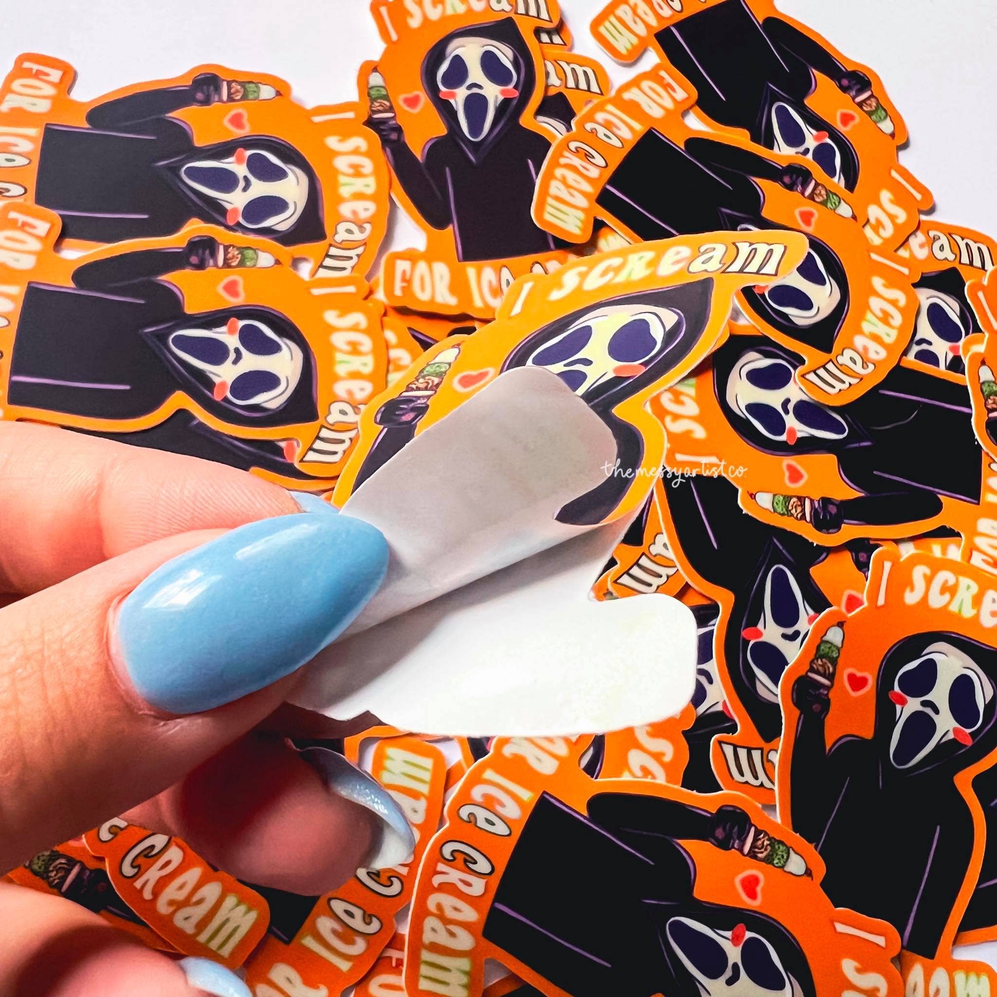 The Messy Artist Co. – Großhandel Aufkleber – Ich schreie nach Eiscreme-Aufkleber, wasserdichter Aufkleber4