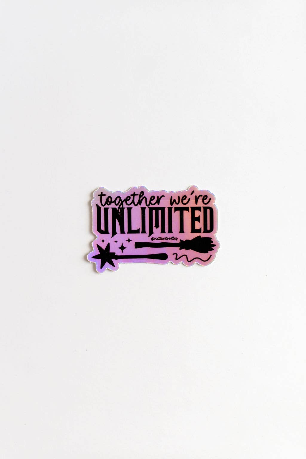 NatterDoodle - Wholesale Sticker - Samen Zijn We Onbeperkt Wicked Sticker, Muzikale Vinylsticker
