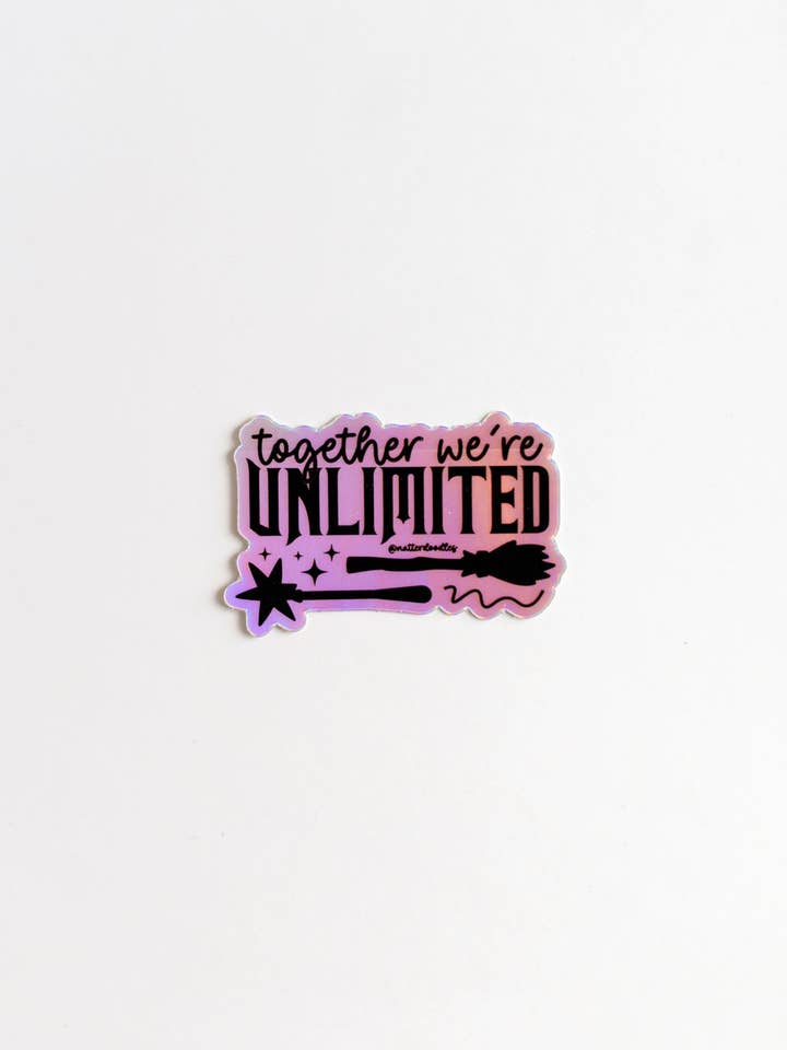 Together We’re Unlimited Wicked Sticker, Musical Vinyl Decal for wholesale by NatterDoodle