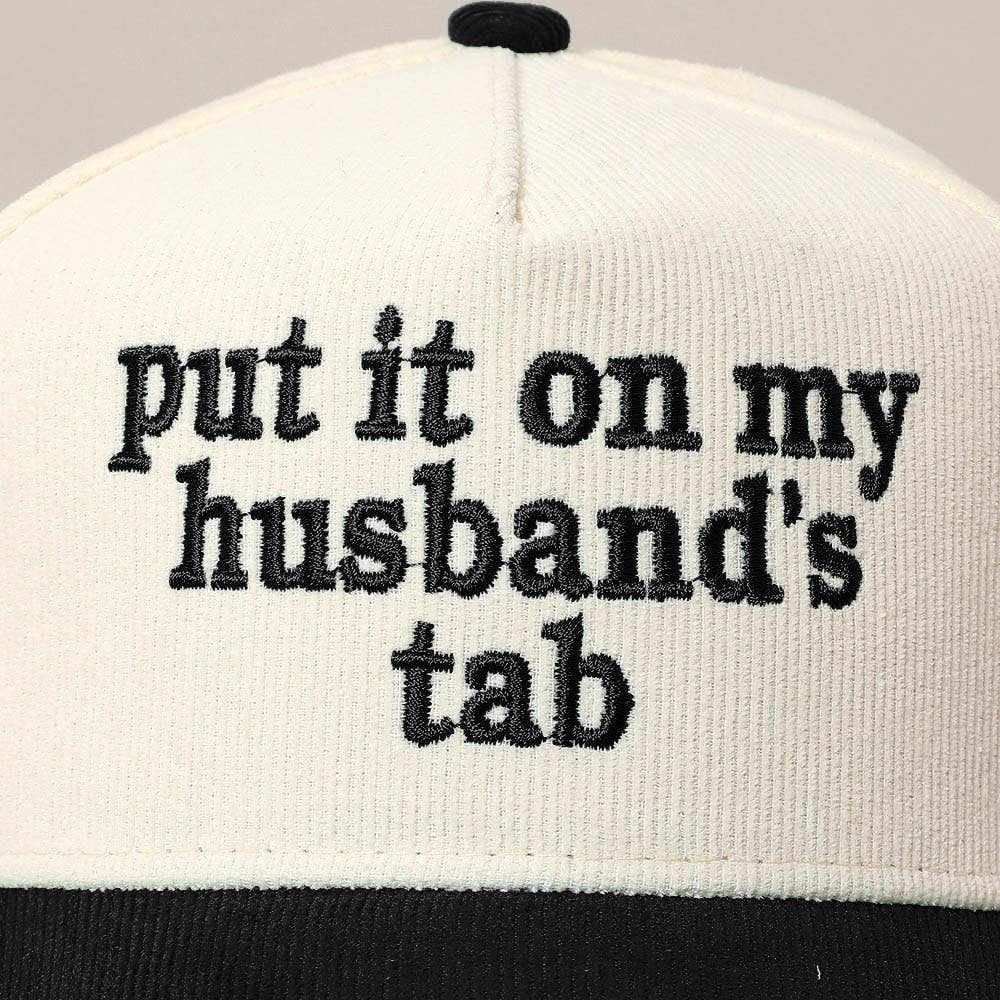 Sensibling Corp. - Wholesale Baseball Cap - Women's - PUT IT ON MY HUSBANDS TAB Embroidered Baseball Cap2