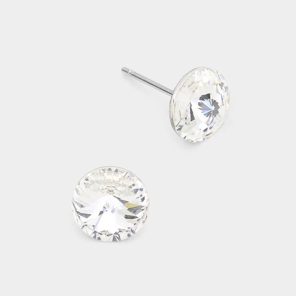 Sensibling Corp. - Wholesale Knopjes/oorstekers - 8 mm ronde kristallen oorknopjes0