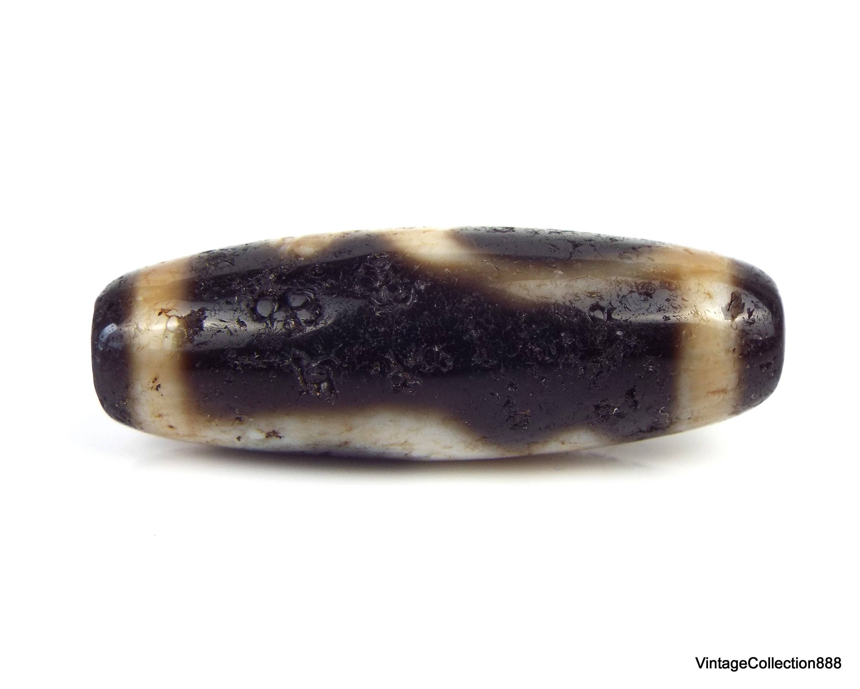 Vintagecollection888 - Wholesale Individual Charm/Pendant - Ancient Dzi Pendant “Aquarius” Buddhist Amulet Agata Amulet2