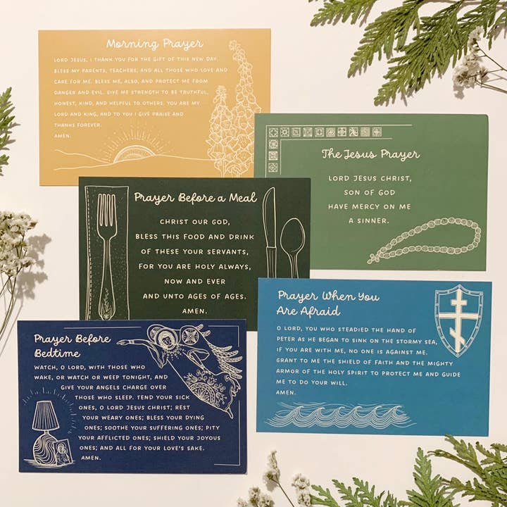 Children's Prayer Card Set for wholesale by DRAW NEAR DESIGNS, LLC