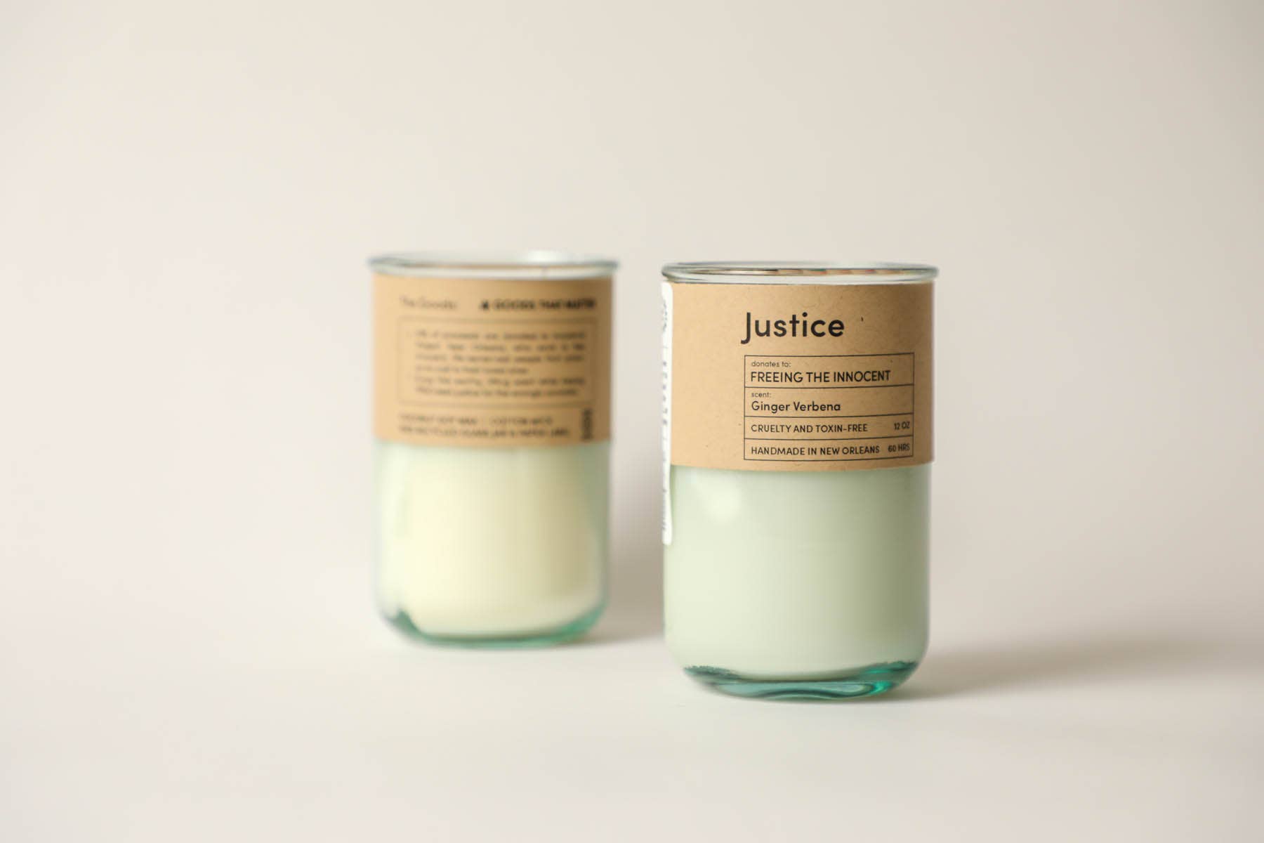 Goods That Matter - Wholesale Jar/Filled Candle - Justice Ginger Verbena Scent, gives to Freeing the Innocenct1