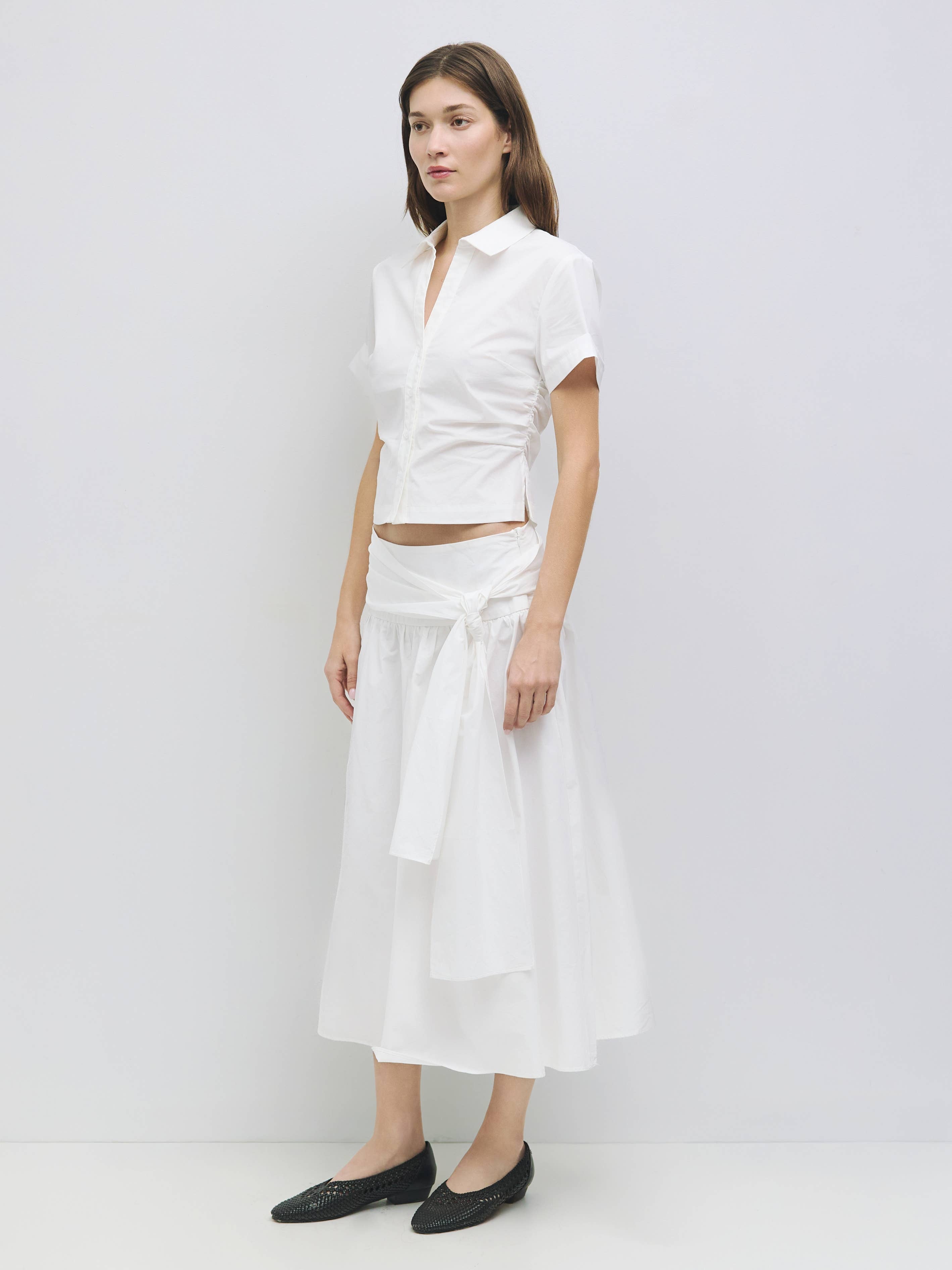 MOD REF - Wholesale Shirt - Women's - The Saxon Top | Short Sleeve Button-Down Shirt14