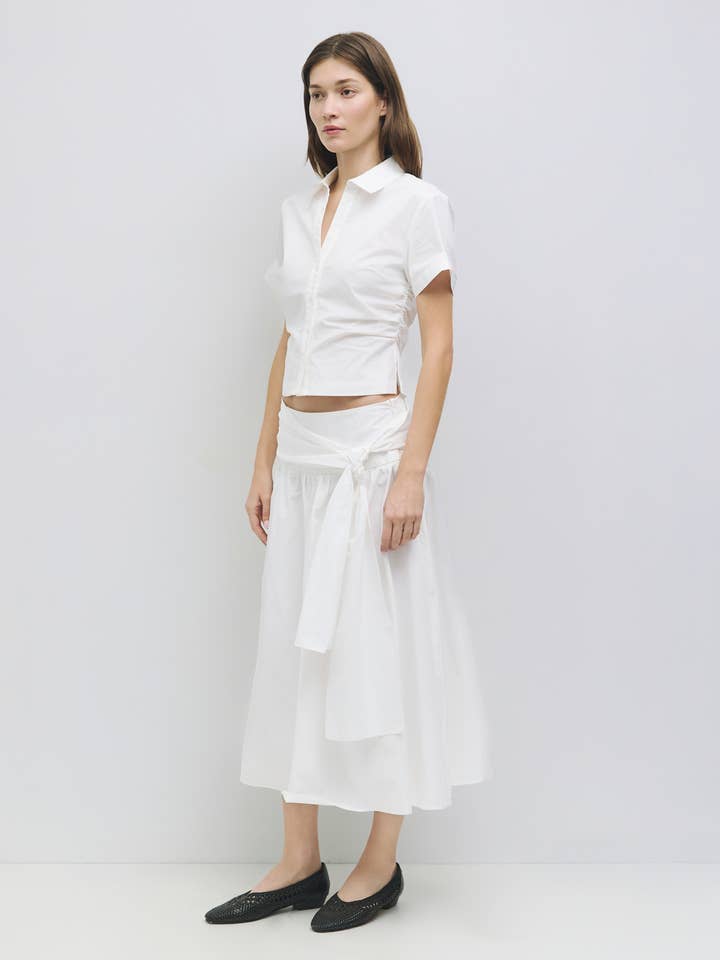 MOD REF - Wholesale Shirt - Women's - The Saxon Top | Short Sleeve Button-Down Shirt14