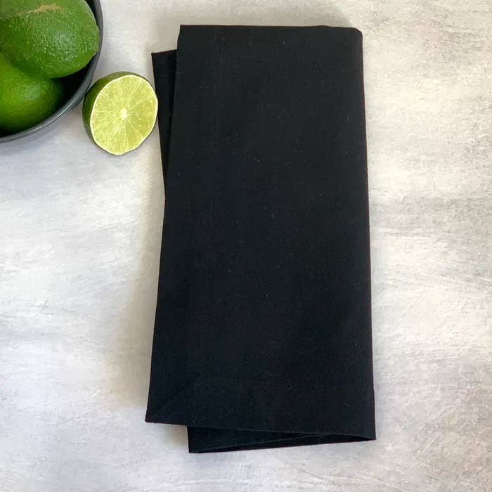Recycled Cotton Black Napkin, 100% Cotton, Set of 4 for wholesale by Bombacio