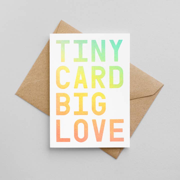 Tiny Card Big Love for wholesale by Jot Paper Co.