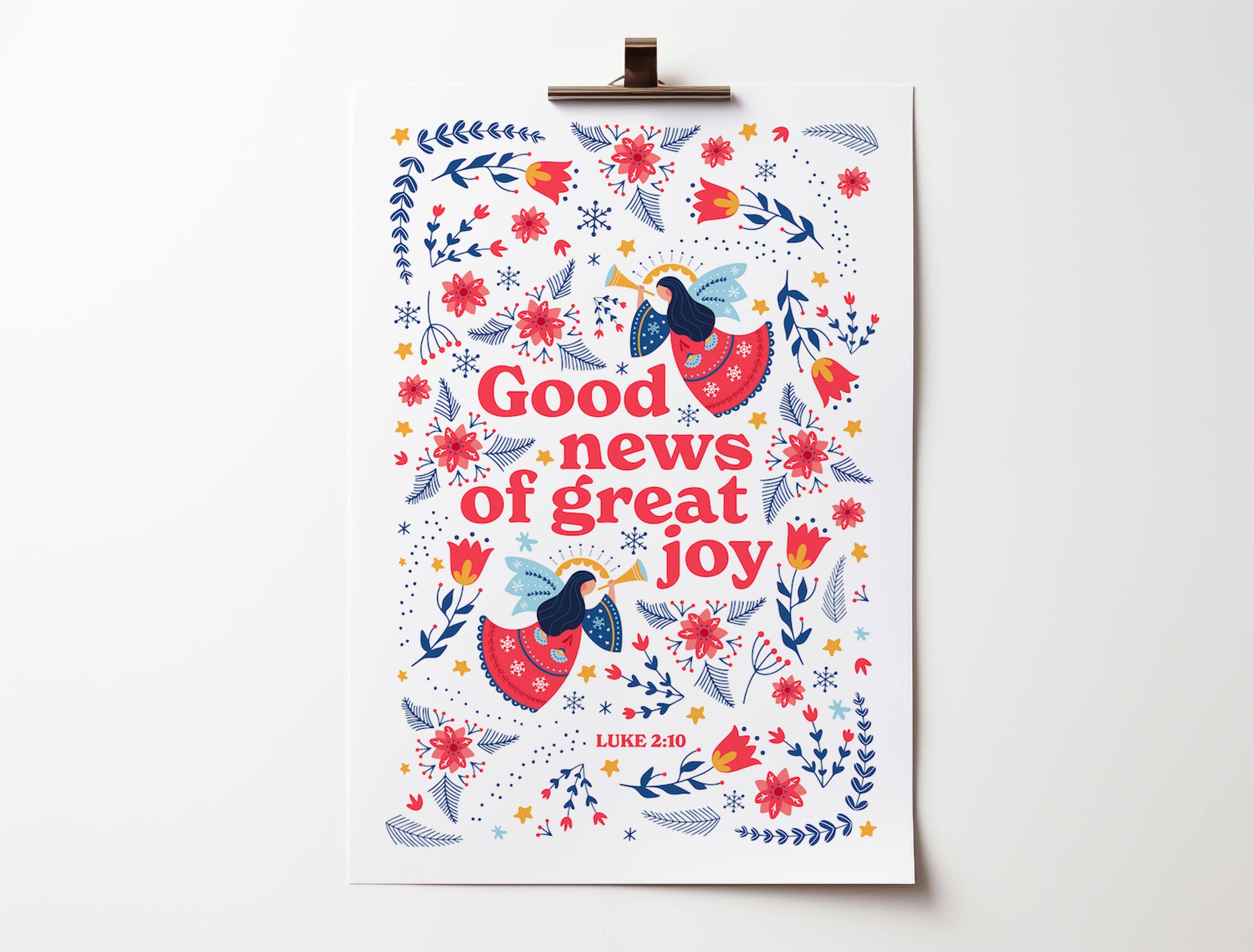 The Christian Poster Company - Wholesale Poster - God news of great joy poster. Christian Christmas wall art.
