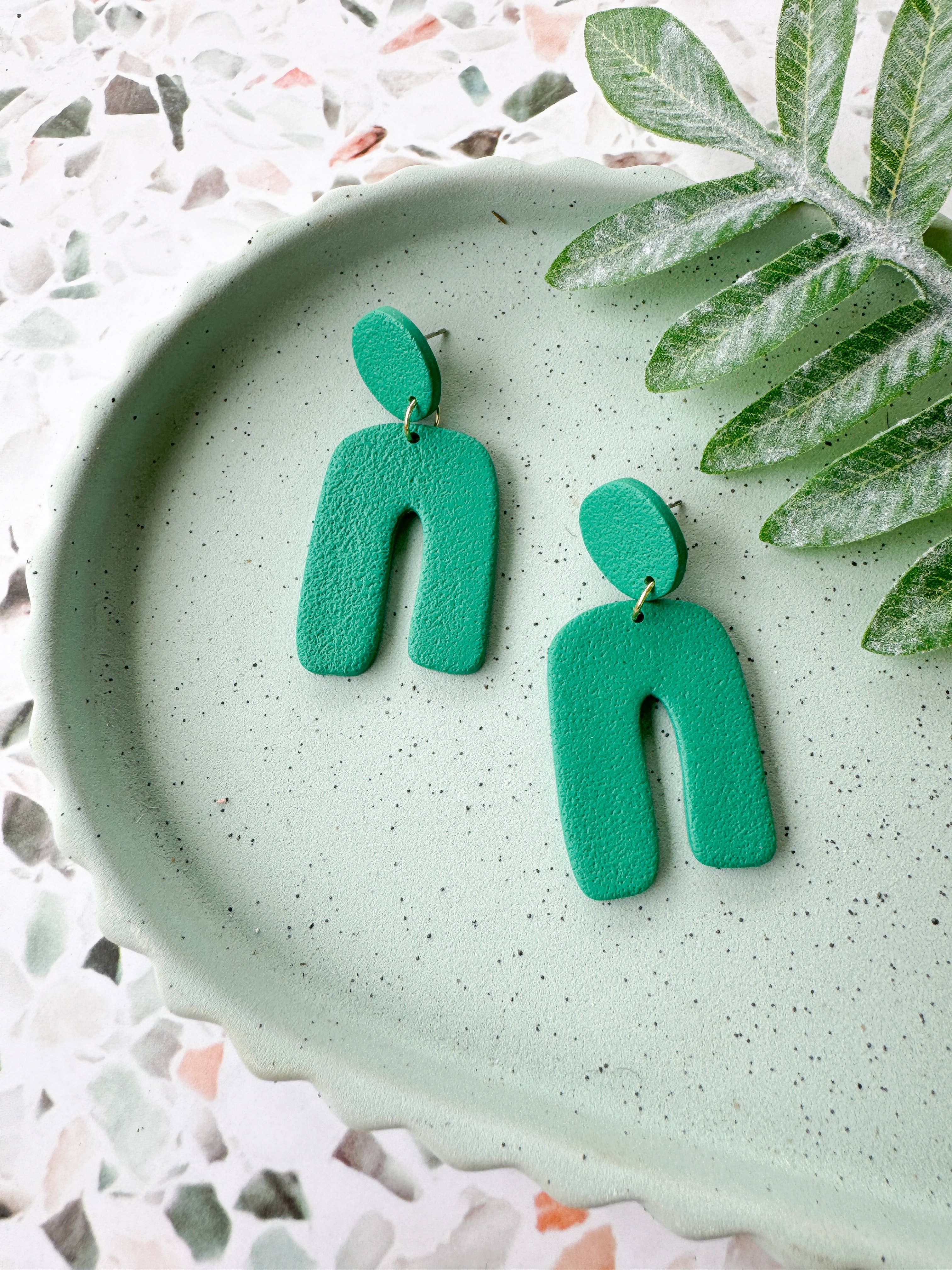 Anam Cara Clay Goods - Wholesale Dangle Earrings - Organic Arch Drops-Polymer Clay Earrings4