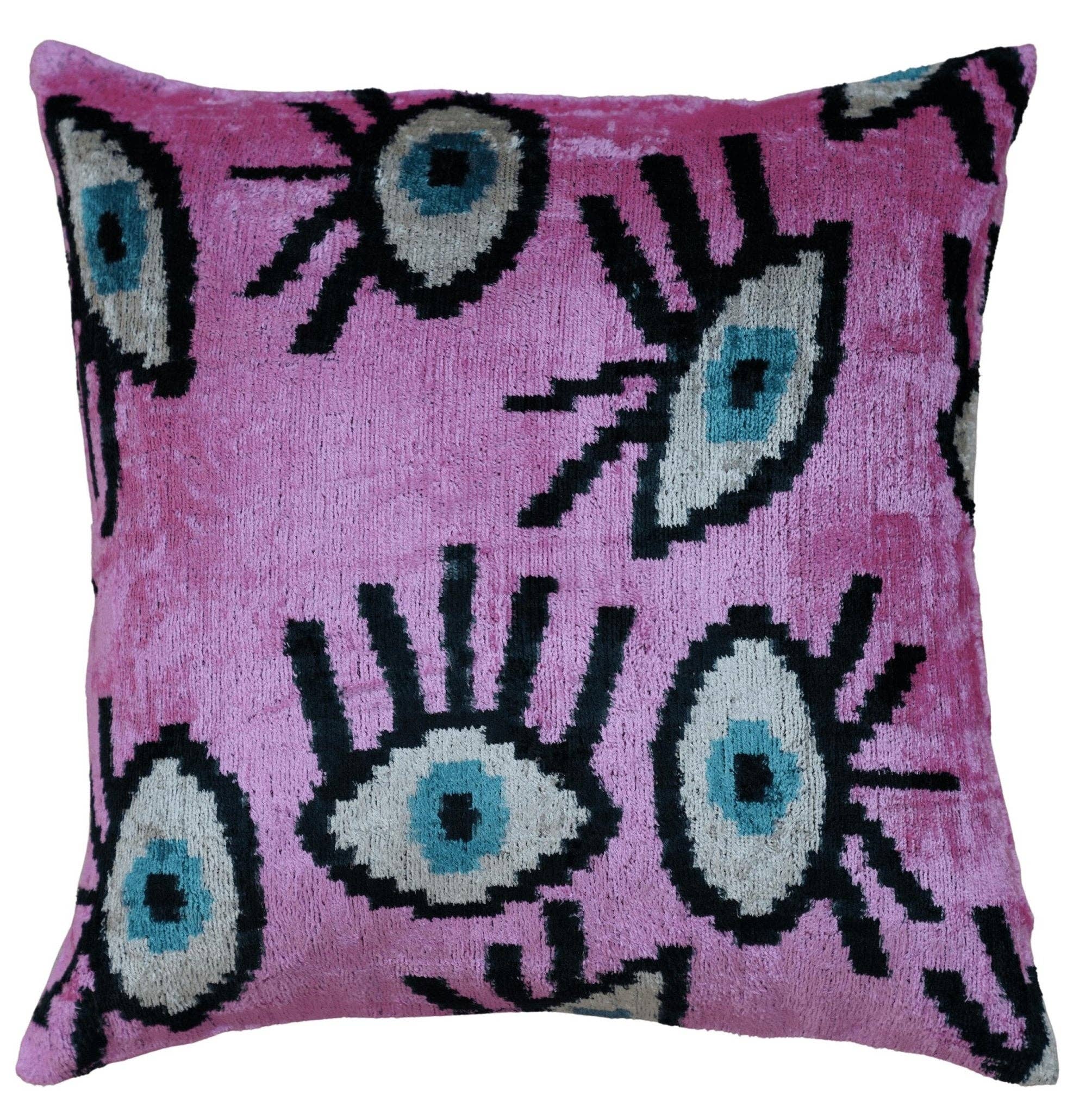 Canvello - Wholesale Throw/Decorative Pillow - Canvello Handmade Luxury Handmade Velvet Silk Evil Eye Throw Pillow With Down Insert