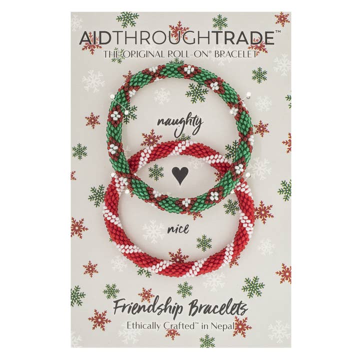 Aid Through Trade - Wholesale Jewelry Set - Mistletoe (Christmas) Roll-On® Friendship Bracelets