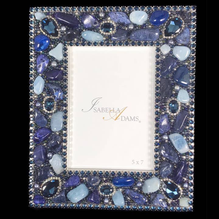 5 x 7 Montana Blue Gemstone Picture Frame for wholesale by Isabella Adams Designs