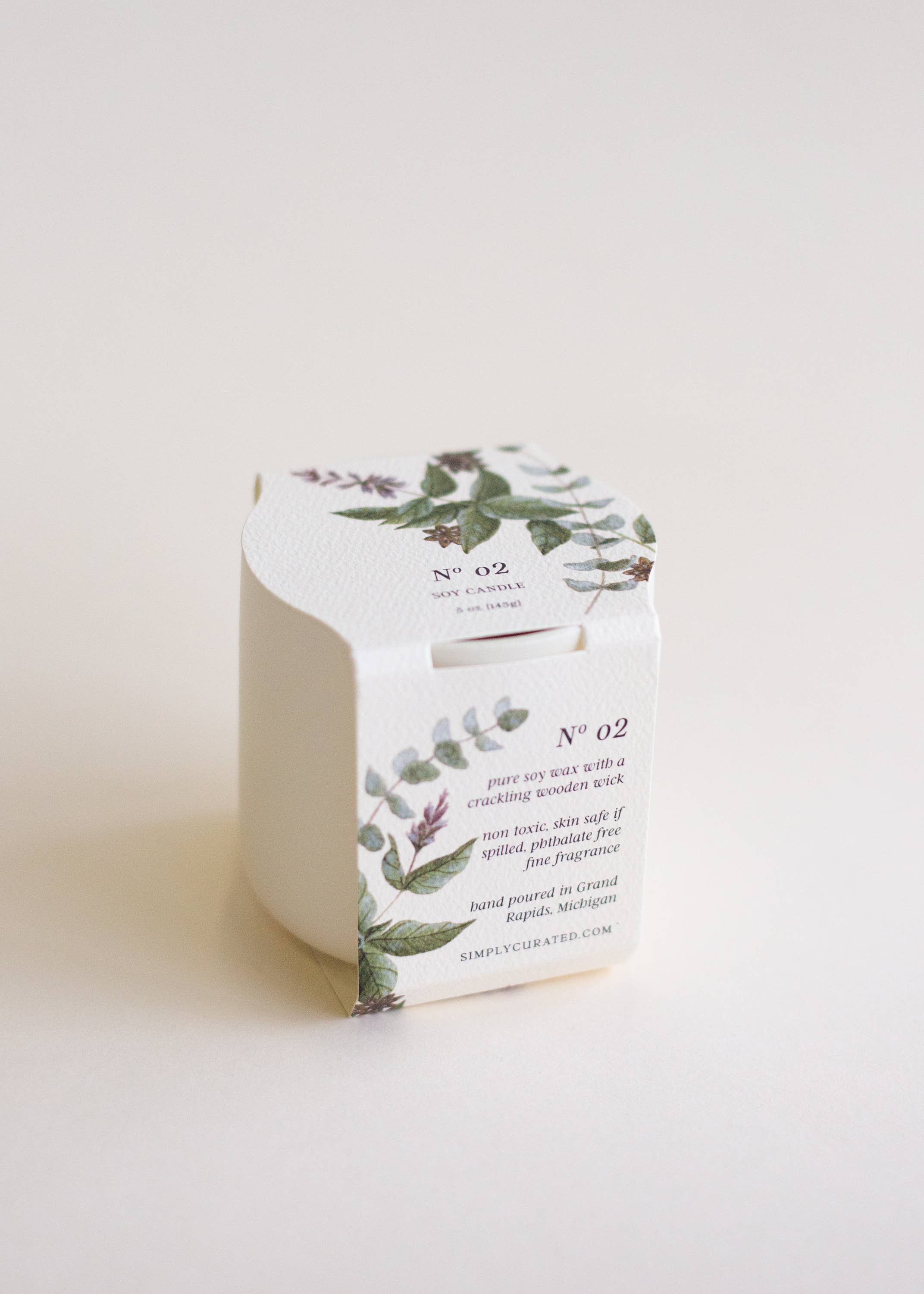 Simply Curated - Wholesale Jar/Filled Candle - No. 02 - Ceramic Botanical Soy Candles2