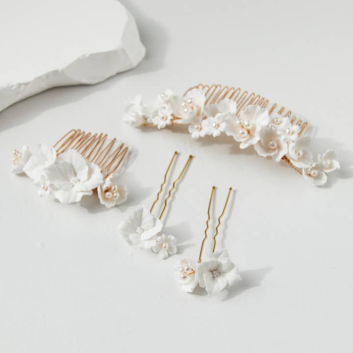 Bespoke Bridal - Wholesale Hair Pin - Hydrangea Hair Comb3