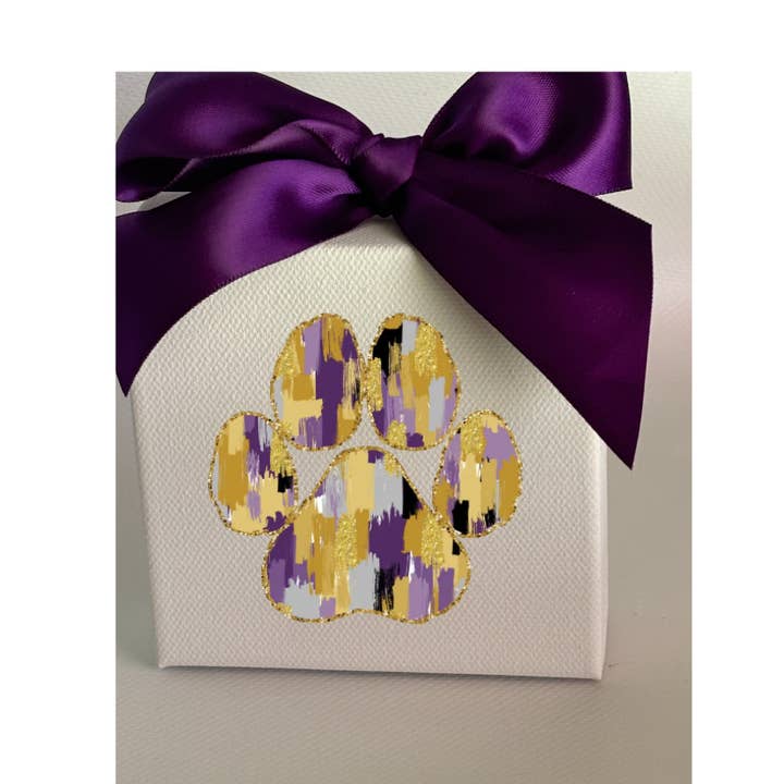 Rouge 225 - Wholesale Art Print - Watercolor Design Tiger Paw Gameday Canvas Art0