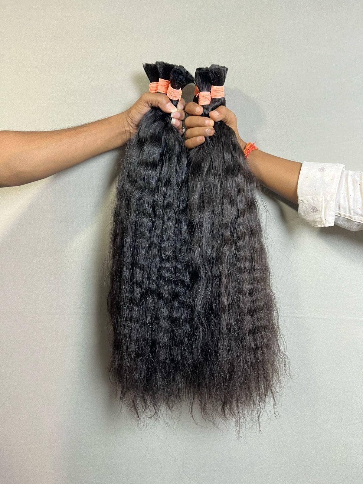 Gaurash Beauty Supply Inc. – Engroshandel Hårforlængelse – Virgin indisk krøllet bulkhår: Råt naturligt flettehår1