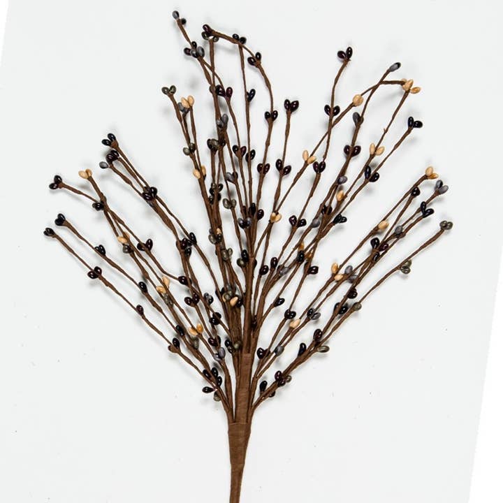 Rice Berry Spray, 15in, Hw, Black, Tan, Mixed for wholesale by KMI International Corp.